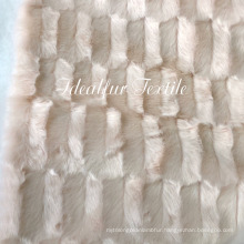 Embossed Solid Color Short Pile Synthetic Fur